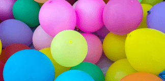 2022 playdates and events; colorful balloons